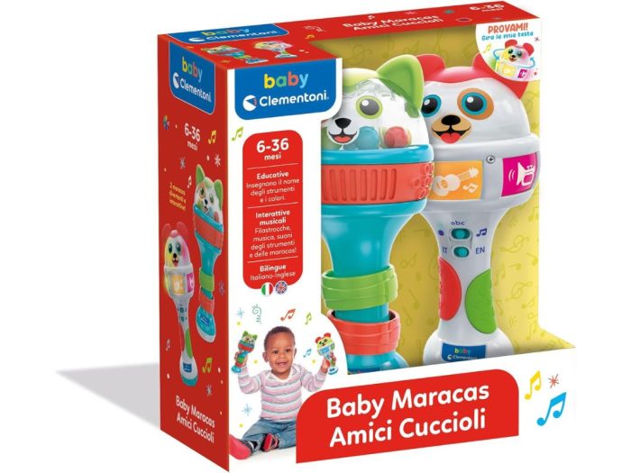 Clementoni Baby Baby Maracas Amici Cuccioli 6M+