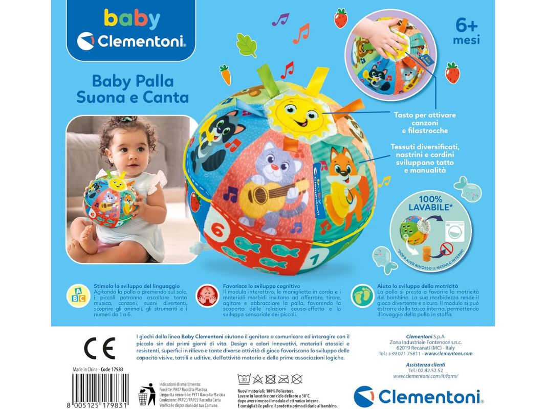 Clementoni Baby Palla Suona e Canta 6m+ - immagine 8