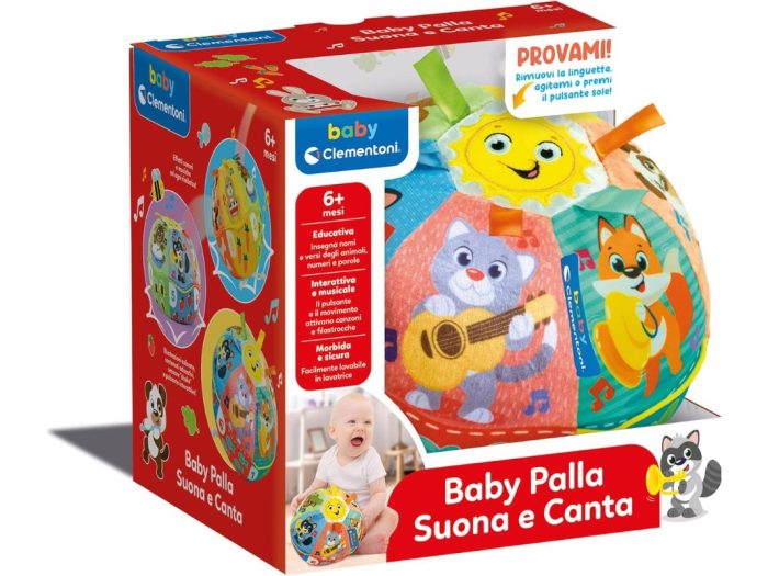 Clementoni Baby Palla Suona e Canta 6m+