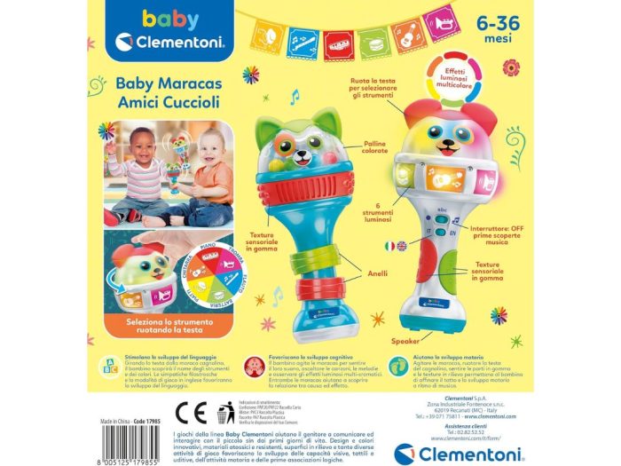 Clementoni Baby Baby Maracas Amici Cuccioli 6M+ - immagine 6