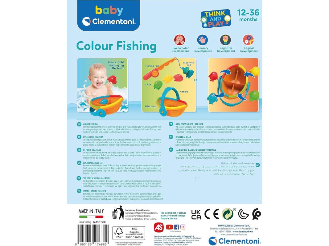 Clementoni Baby Colour Fishing, Gioco Pesca Bambini 12-36 Mesi - immagine 7