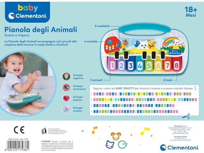 Clementoni Pianola Animali 18m+ - immagine 5