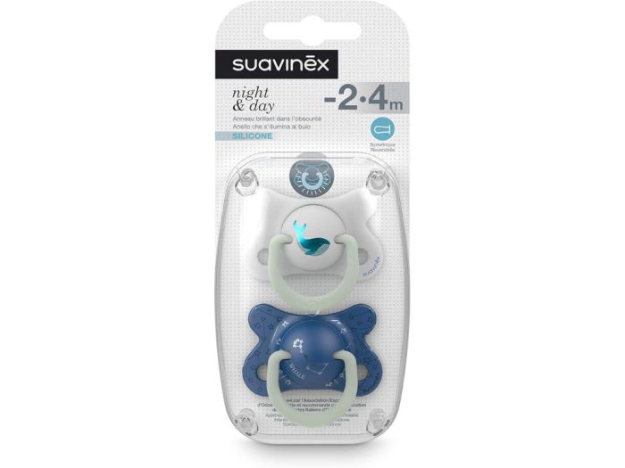 Suavinex Succhietto Silicone Night&Day 2pz