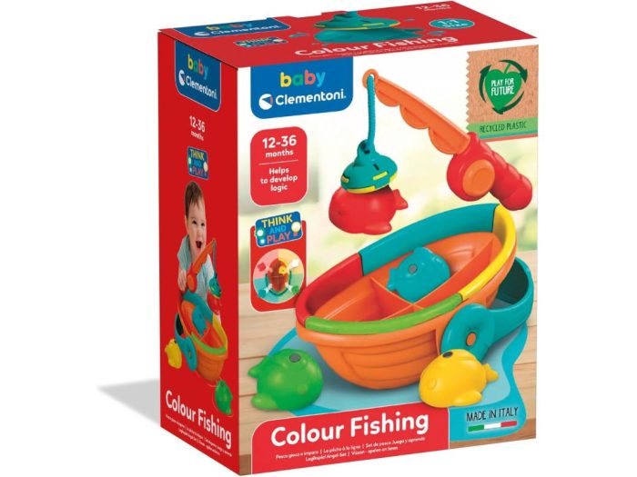 Clementoni Baby Colour Fishing, Gioco Pesca Bambini 12-36 Mesi