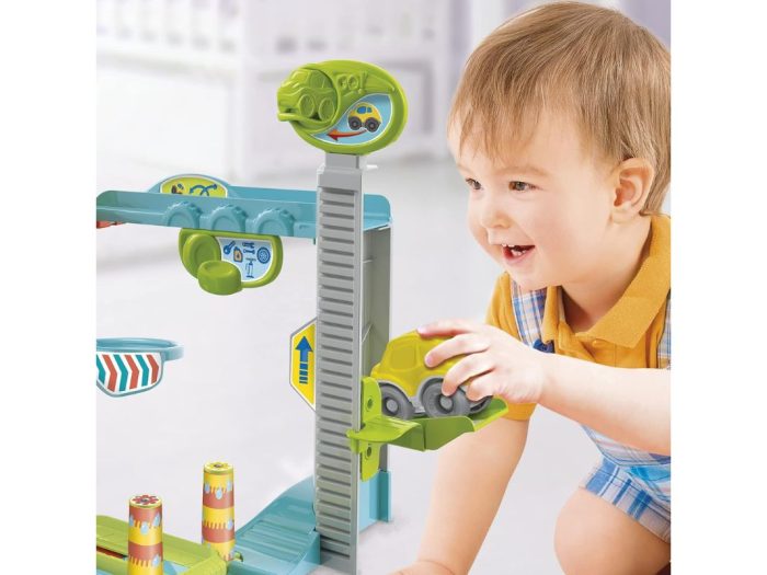 Clementoni - Fun Garage Baby Track, Box e Pista Macchinine 18m+ - immagine 3