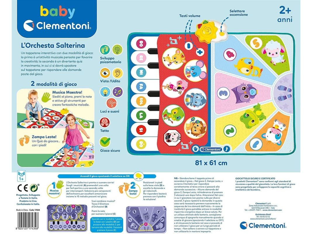 Clementoni Baby L'Orchestra Salterina Tappeto Musicale Interattivo  2A+ - immagine 5