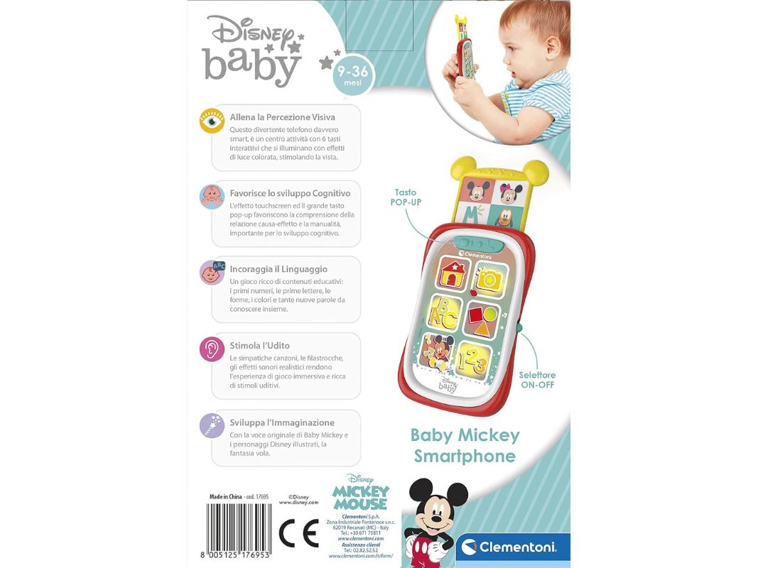 Clementoni Smartphone Baby Mickey-Minnie 9-36m - immagine 3
