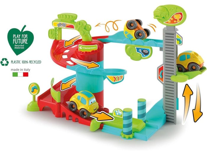 Clementoni - Fun Garage Baby Track, Box e Pista Macchinine 18m+ - immagine 2