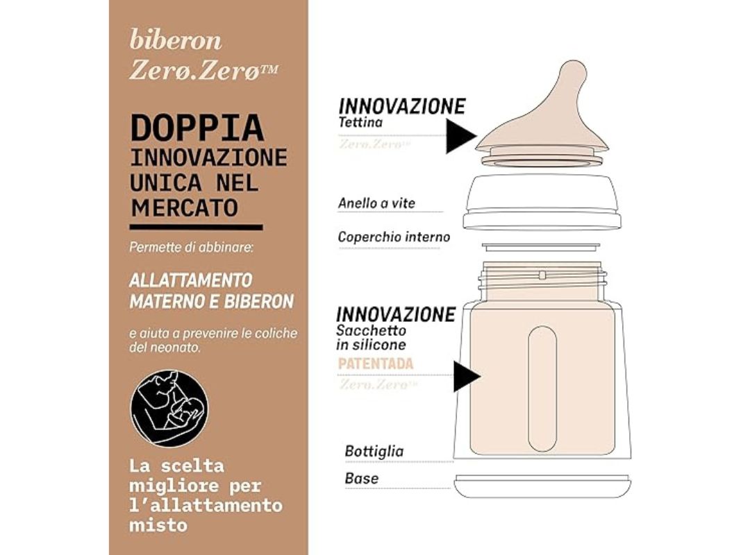 Suavinex, Biberon Anti-Coliche Zero Zero, con Tettarella in Silicone - immagine 4