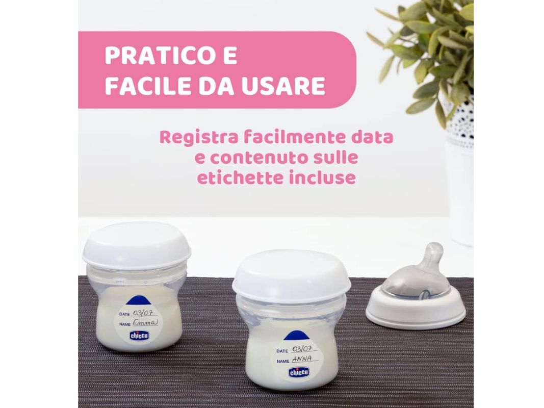 Chicco Contenitori per Latte Materno 4pz - immagine 4