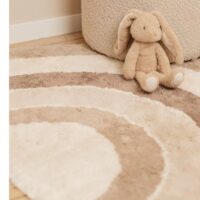 LITTLE DUTCH - Tappeto Rabbit Arcobaleno Naturale Antiscivolo